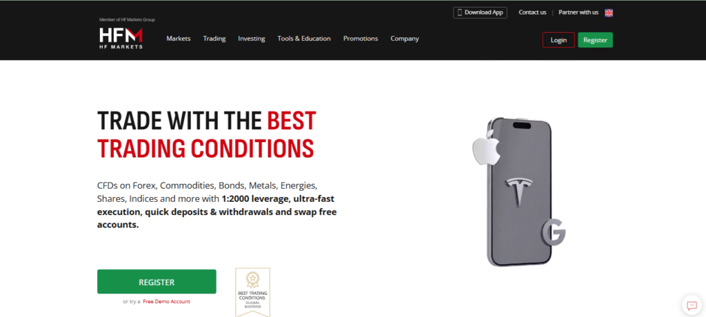 Trade with the best trading conditions